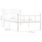 Preview: Bettgestell Weiß Metall 90×200 cm