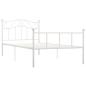 Preview: Bettgestell Weiß Metall 100×200 cm