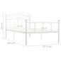 Preview: Bettgestell Weiß Metall 100×200 cm