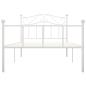 Preview: Bettgestell Weiß Metall 100×200 cm