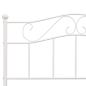 Preview: Bettgestell Weiß Metall 140×200 cm