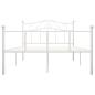 Preview: Bettgestell Weiß Metall 160×200 cm 