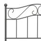 Preview: Bettgestell Grau Metall 100 × 200 cm