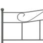 Preview: Bettgestell Grau Metall 180×200 cm