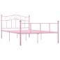 Preview: Bettgestell Rosa Metall 140×200 cm