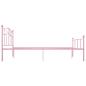 Preview: Bettgestell Rosa Metall 140×200 cm