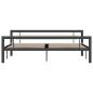 Preview: Bettgestell Grau und Weiß Metall 180 × 200 cm