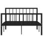 Preview: Bettgestell Schwarz Metall 120x200 cm