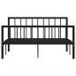 Preview: Bettgestell Schwarz Metall 140×200 cm