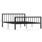 Preview: Bettgestell Schwarz Metall 160×200 cm