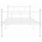 Preview: Bettgestell Weiß Metall 90×200 cm