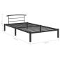 Preview: Bettgestell Schwarz Metall 90x200 cm
