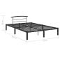 Preview: Bettgestell Schwarz Metall 160x200 cm 