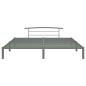 Preview: Bettgestell Grau Metall 180x200 cm