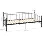 Preview: Tagesbett-Rahmen Schwarz Metall 90×200 cm 