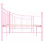Preview: Tagesbett-Rahmen Rosa Metall 90×200 cm 