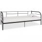 Preview: ARDEBO.de - Tagesbett-Rahmen Schwarz Metall 90×200 cm 