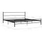 Preview: Bettgestell Schwarz Metall 180×200 cm