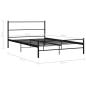 Preview: Bettgestell Schwarz Metall 120x200 cm