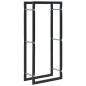 Preview: Brennholzregal Schwarz 44 x 20 x 100 cm Stahl