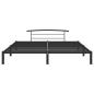 Preview: Bettgestell Schwarz Metall 200x200 cm