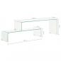 Preview: 2-tlg. Couchtisch-Set 90x30x20/110x30x40 cm Hartglas 