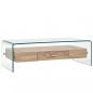 Preview: ARDEBO.de - Couchtisch Transparent 98×45×31 cm Hartglas