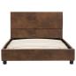Preview: Bettgestell Braun Wildleder-Optik 90x200 cm