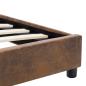 Preview: Bettgestell Braun Wildleder-Optik 90x200 cm