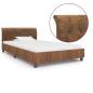 Preview: ARDEBO.de - Bettgestell Braun Wildleder-Optik 100 x 200 cm