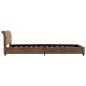 Preview: Bettgestell Braun Wildleder-Optik 100 x 200 cm