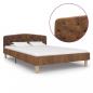 Preview: Bettgestell Braun Wildleder-Optik 120x200 cm