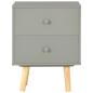 Preview: Nachttische 2 Stk. Grau 40 x 30 x 50 cm Kiefer Massivholz  
