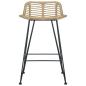 Preview: Barhocker 2 Stk. Rattan Natur   
