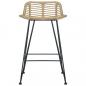 Preview: Barhocker 2 Stk. Rattan Natur   