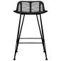 Preview: Barhocker 2 Stk. Schwarz Rattan