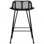 Preview: Barhocker 2 Stk. Schwarz Rattan
