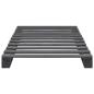 Preview: Palettenbett Grau Massivholz Kiefer 100×200 cm
