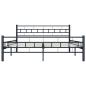 Preview: Bettgestell Schwarz Stahl 200x200 cm