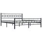 Preview: Bettgestell Schwarz Stahl 200x200 cm
