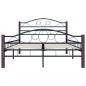 Preview: Bettgestell Schwarz Metall 120x200 cm