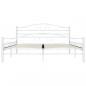 Preview: Bettgestell Weiß Metall 140×200 cm