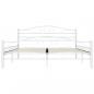 Preview: Bettgestell Weiß Metall 200×200 cm