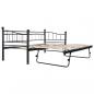 Preview: ARDEBO.de - Bettgestell Schwarz Stahl 180×200/90×200 cm