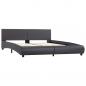 Preview: Bettgestell mit LED Grau Kunstleder 180x200 cm 