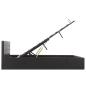 Preview: Stauraumbett Hydraulisch Schwarz Kunstleder 160×200cm