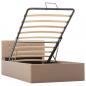 Preview: Stauraumbett Hydraulisch Cappuccino-Braun Kunstleder 100×200 cm