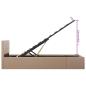 Preview: Stauraumbett Hydraulisch Cappuccino-Braun Kunstleder 100×200 cm
