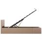 Preview: Stauraumbett Hydraulisch Cappuccino-Braun Kunstleder 100×200 cm