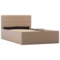Preview: Stauraumbett Hydraulisch Cappuccino-Braun Kunstleder 100×200 cm